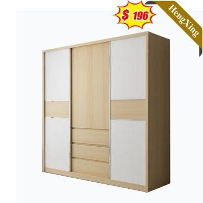 Simple Style Mixed Color Factory Wholesale Multi-Function Storage Sliding Door Wardrobe