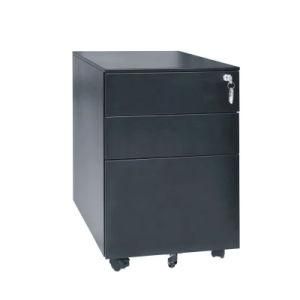 Best Price Office Metal 3 Drawer Movable Colorful Steel Filing Cabinet