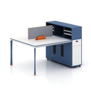 2 Person Modern Cubical Workstation Wood Office Desk Partition Furniture