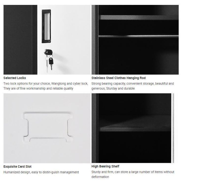 Office Steel Storage Cabinet Metal Locker with Adjustable Shelves