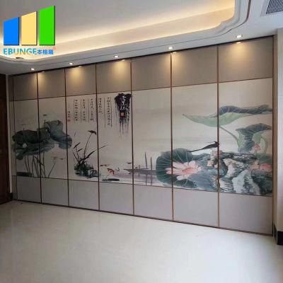 Manufacturer Wood Folding Partition Walls Room Divider with Aluminum Frame