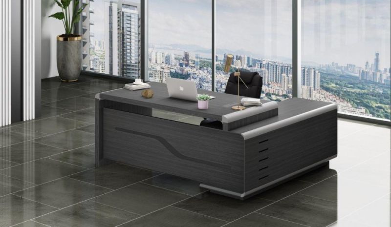 2021 New Design E1 MDF L Shaped Wooden Office Executive Table