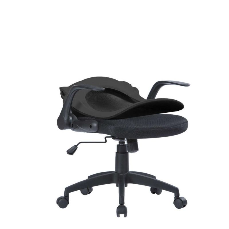 Factory Price Foldable Desk Chair with Flip up Armrest Folding Office Chair