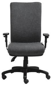 Plastic Cover Fabric Upholstery Back and Seat Three Lever Heavy Duty Mechanism Nylon Base Computer Chair