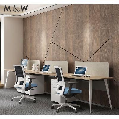 Standard Size Modern Design 6 Seater Bench Cluster General Use Modular Office 3 Person Workstation