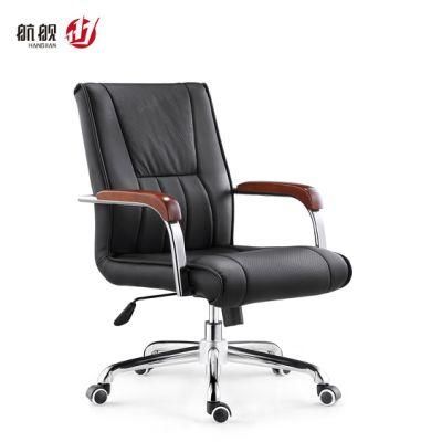 Swivel Leather Office Chair Working MID Back Staff Chair