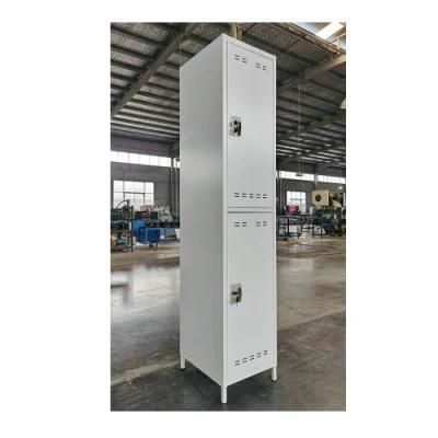 Fas-010 Metal Storage Cabinet 2 Door Steel Tall Locker Single 2 Tier Locker