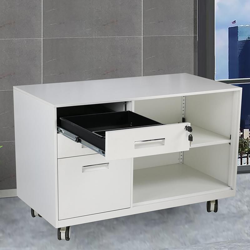 Steel Office Furniture Mobile File Pedestal Storage Cabinet 3 Drawers