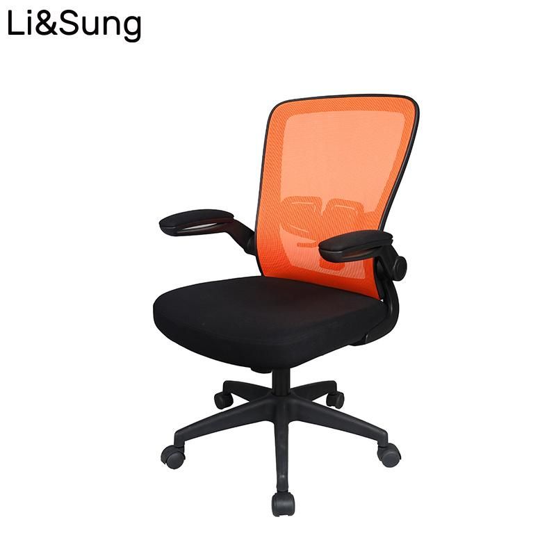 Lisung 10042 White Frame Office Folding Armrest Mesh Chair