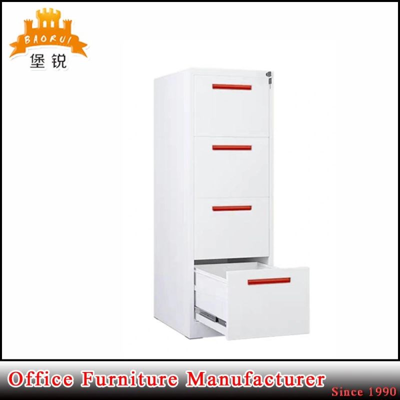 New Design of White Steel Office 4-Drawer Filing Cabinet Furniture with Keys