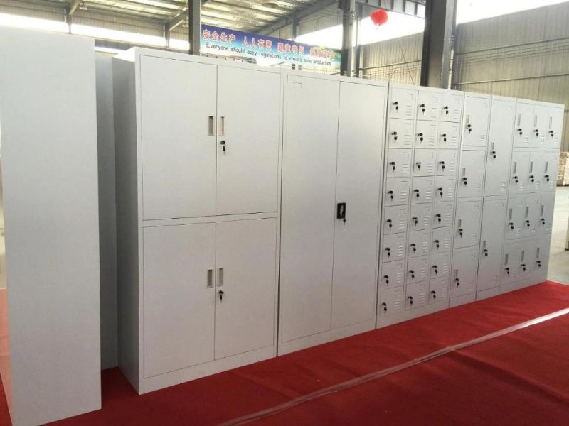 Commercial File Cabinet Furniture Metal Office Filing Cabinets Glass Door Steel Locker with Keys