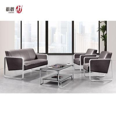Hot Sales Popular Waiting Sofa Office Leather Sofa with Metal Frame