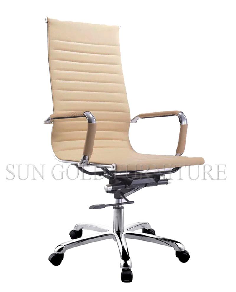 White High Back Leather Swivel Manager Office Chair (SZ-OC026W)