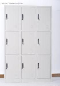 9 Doors High Quality Cold Roller Steel Cheap Price Hanging Clothes Office Storage Cabinet