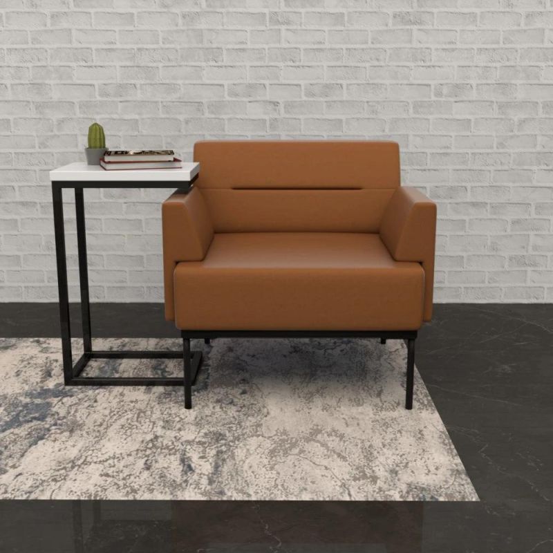 Leather Club Chair Loveseat Sofa Lounge Leisure Linear Seating Living Room Chair