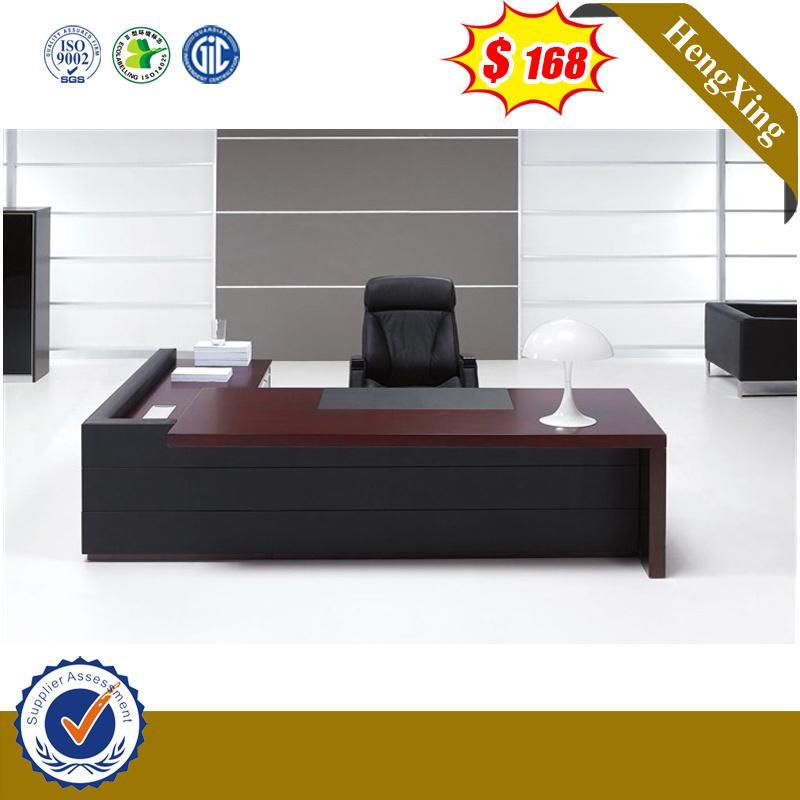 Black Color Boss Manager Office Particle Board Executive Table