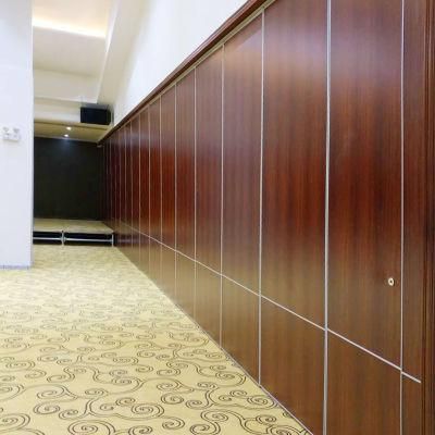Decorative Wooden Restaurant Folding Moving Partitions Walls for School Hotel