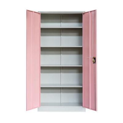 Wholesale Office Filing Cabinet Swing Door Steel Cupboard with 4 Shelves