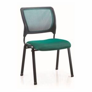 Popular Cleanable 4 Legs Public Fixed Guest Metal Chair Without Armrest