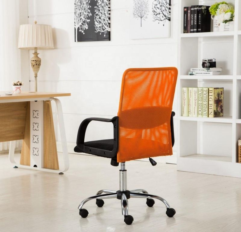 Orange Mesh Office Desk Chair