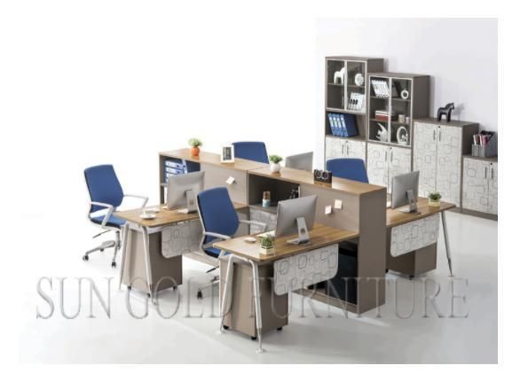 High Quality Modern Design 4 Seat Cubicles Office Workstation with File Cabinet (SZ-WSA030)