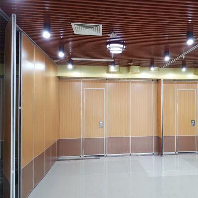 Interior Fitout Office Movable Soundproof Wood Sliding Aluminium Movable Partition