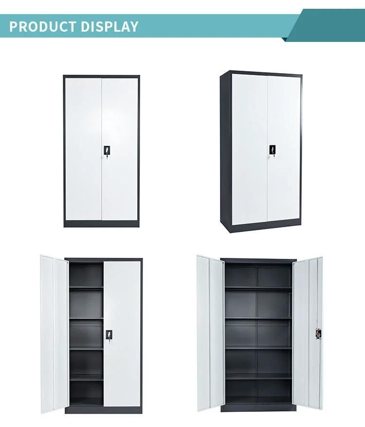 Office Furniture Kd Structure 2 Door Lockable School Office Steel File Cabinet Metal Storage Cupboard