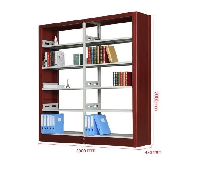 Office Furniture Library Wooden Color Metal Bookshelf