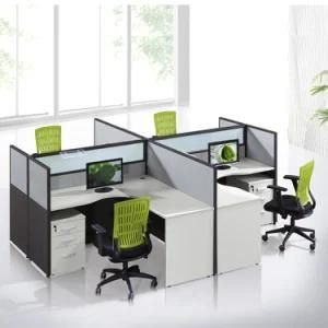 New Design L Shape Full Height Desk Office Workstation for 4 Person