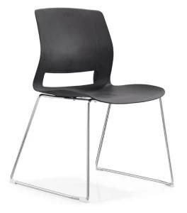 Home Furniture Hotel Plastic Dining Visitor Guest Leisure Chair Without Rollers