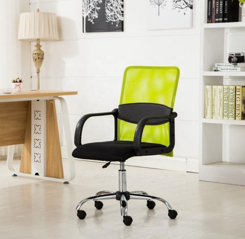 Green Mesh Plastic Office Chair with Low Back