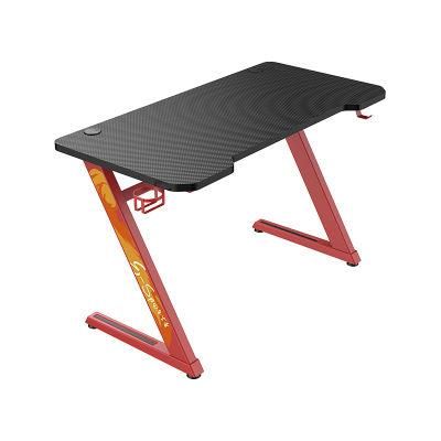 Gaming Desk Computer Desk Z-Shaped Office with Cup Holder and Headphone Hook