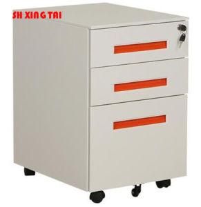 Under Desk 3 Drawers Recessed Handle Movable Pedestal