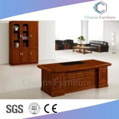 Curved Veneer Table Single Person Solid Wood Office Desk (CAS-VA06)