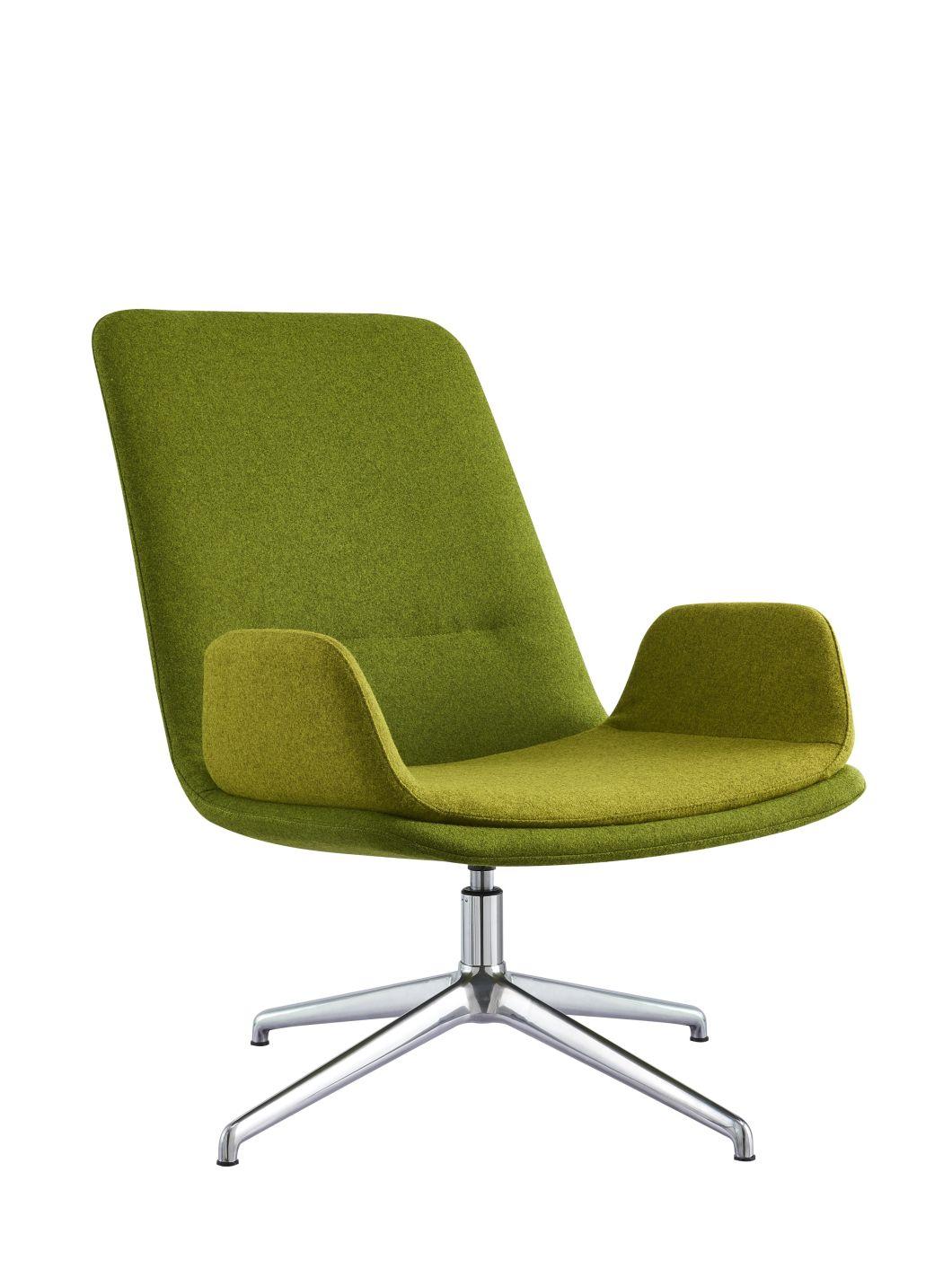 Fashion High End Luxurious Cashmere Wool Classic Leisure Lounge Seating Ergonomic Aluminum Home Office Chair