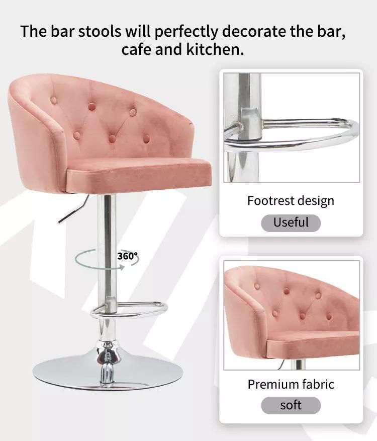 Leisure Chair Bar Stool Pink Lounge Chair Accent Chair Bar Chair