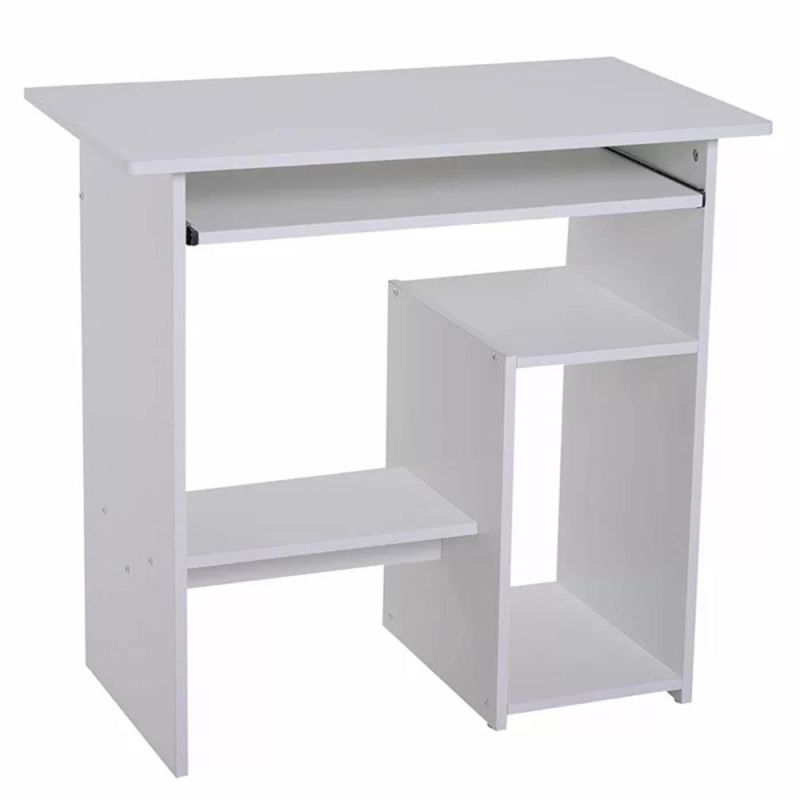 Modern Wooden Office Study White Computer Desk Wholesale with Shelf