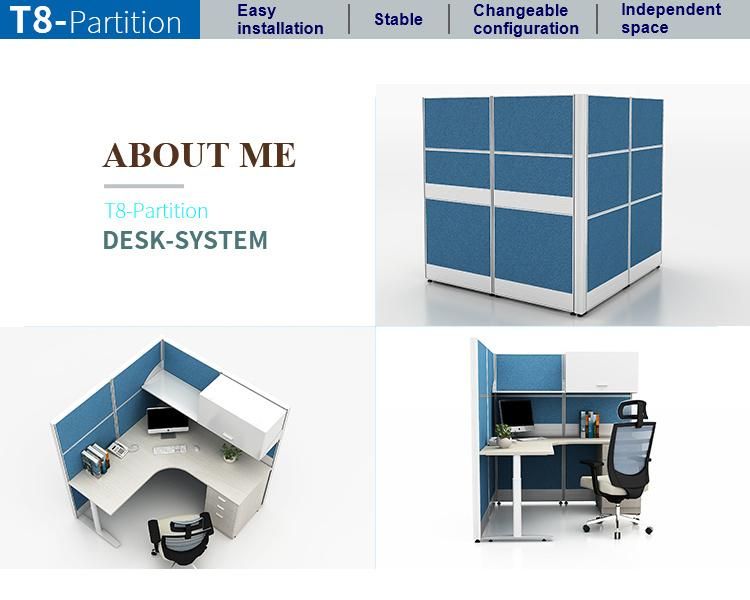 Clover Best Selling Simple Design L-Shaped Office Partition System