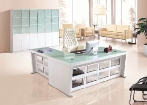 High Glossy Office Table Executive Table Glass Top Office Desk New Design Executive Desk Office