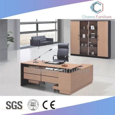 Popular Office Table L Shape Manager Desk with Cabinet and CPU Holder (CAS-D41211)