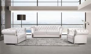 Volakas Fashionable European Style Lobby Area Tufted Leather Sofa