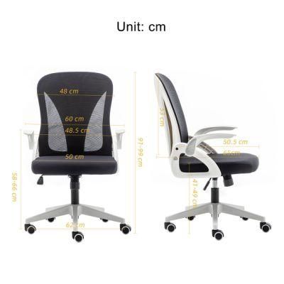 Huashi MID Back Lift Swivel Chairs Ergonomic Mesh Office Chair for Office
