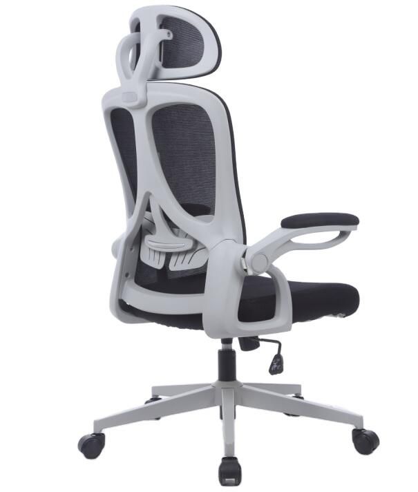 Mesh Modern Ergonomic Swivel Chair with Headrest Flip-up Armrest with Know-Down Steel Base
