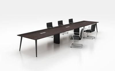 12 Peoples Wooden Conference Table Top with Steel Base Meeting Table