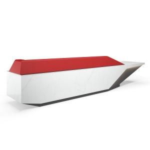 Artificial Stone Ship Design White Countertops Beauty Salon Reception Desk