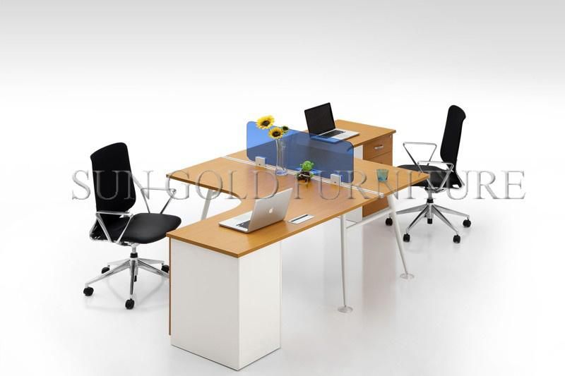 Modern Office Furniture Computer Table L Shaped Workstation Desk (SZ-WSE16)