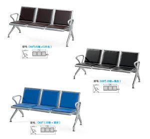 New Design Steel Chair High Quality Public Hospital Visitor Chair 3 Seater Airport Chair with Cushion in Stock