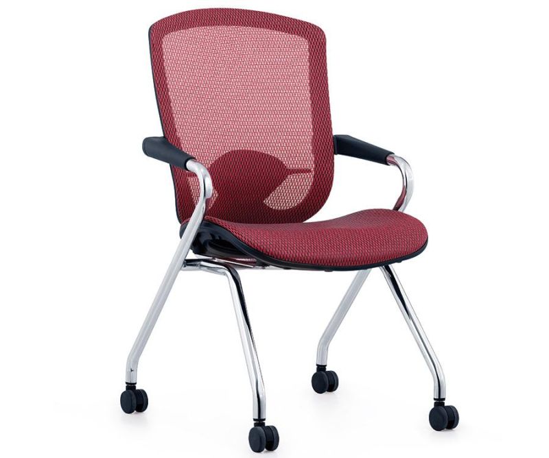 Fabric Mesh Type Office Chair with Metal Chrome Finished Frame