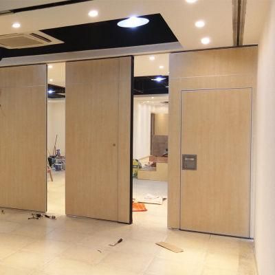 Meeting Room Operable Sliding Interiors Wooden Door Movable Wall Partitions