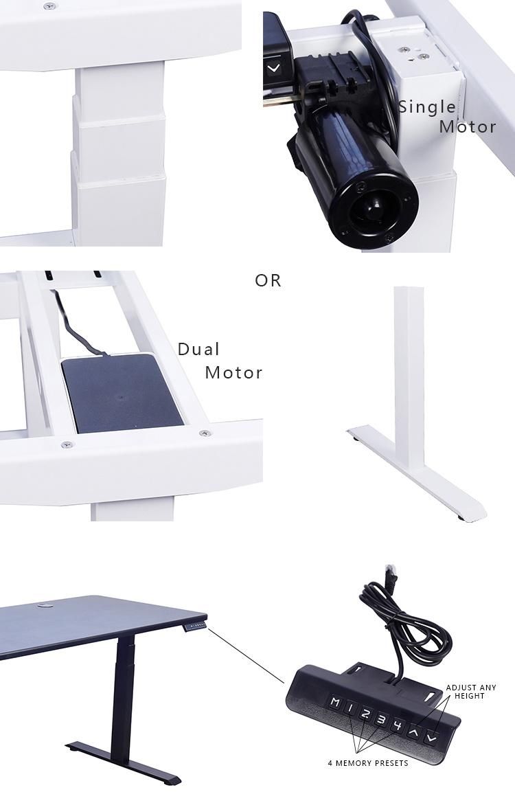 Good Price for Office Adjustable Dual Motor Electric Height Adjustable Standing Desk